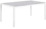 Gartentisch Grau Und Wei&szlig; Aluminium Mit Glasplatte Hartglas 160 X 90 Cm Rechteckig