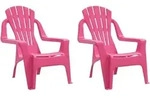 Kinder-gartenst&uuml;hle 2 Stk. Rosa 37x34x44 Cm Pp Holzoptik Vidaxl