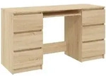 Schreibtisch Sonoma-eiche 140x50x77 Cm Holzwerkstoff - Vidaxl