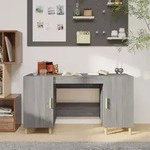 Schreibtisch Grau Sonoma 140x50x75 Cm Holzwerkstoff Vidaxl