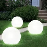 Etc-shop - 3er Set Led Solar Kugel Lampen Garten Weg Steck Leuchten Terrassen
