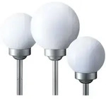 3er Set Led Solar Leuchte Kugeln Steckleuchten Gartenlampe Solarleuchte 15 Und 20 Cm