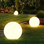 Etc-shop - 3er-set Led Solar Au&szlig;en Garten Leuchten Kugel Lampen Wiese Rasen