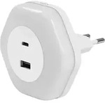 Ledvance - Lunetta Hexagon Steckdosen-nachtlicht, Wei&szlig;, 5w, 5lm, Warmwei&szlig;es Licht,