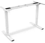Elektrischer Tisch Deframe Deh&ouml;henverstellbar, Doppelmotor, 3 Ebenen, White -