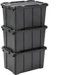 Heavy Duty Organisation Boxes, 50l, 3er-set, Rot, Gro&szlig;, Robust, Stapelbar,