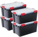Iris Ohyama - Luftdichte Kunststoff-aufbewahrungsboxen Mit Deckels, 50l, 4er-set,