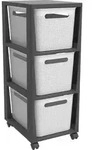Schubladenbox Tower 3 X 16 L Brisen Mit Rollen Wei&szlig; Schubladenturm Schubladenregal -