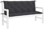 Gartenbank-auflage Schwarz 150x(50+50)x7 Cm Oxford-gewebe Vidaxl