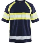 Blakl&auml;der Warnschutz T-shirt, Marineblau / Gelb, Unisex-gr&ouml;&szlig;e: L