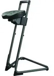 Stier Stehhilfe Mit Stahlgestell Schwarz Sitzh&ouml;he 600-850 Mm Pu-sitz
