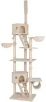Dibea - Lionto Kratzbaum H&ouml;henverstellbar, H&ouml;he 230-250 Cm, Beige