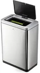Durable - Sensor No Touch Duo 2x20l Abfalleimer, Edelstahl, Silber, 40 Liter