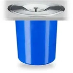 M&uuml;lleimer F&uuml;r Arbeitsplatte, 5 L, F&uuml;r Biom&uuml;ll, Deckel Aus Edelstahl,