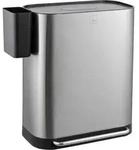 Svita - Mlt2x30 M&uuml;lleimer Treteimer 60l 2 F&auml;cher Mit Deckel Silber