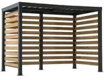 Stahl Pergola Marao In Schwarz/braun - 191cm X 313cm