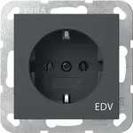 Gira Schuko-steckd. Aufdruck Edv System 55 Anthrazit [445828], 4458 28
