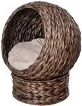 Rattan Katzenkorb Katzenh&ouml;hle Katzenh&uuml;tte Katzenbett Mit Kissen Haustierbett