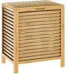Casaria&reg; W&auml;schekorb Mit Deckel Bambus 70l W&auml;schebox Holz 61x51x36cm W&auml;schetonne