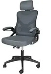 Vounot - B&uuml;rostuhl Ergonomisch, Schreibtischstuhl Mit Einstellbarer Kopfst&uuml;tze Grau