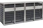 M&uuml;lltonnenbox 4er M&uuml;llbox 120 - 240 Liter Anthrazit Inkl. Erweiterungsm&ouml;glichkeit