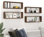 Wandregale 4 Stk. Braun Eichen-optik 80x15x26,5cm Holzwerkstoff Vidaxl