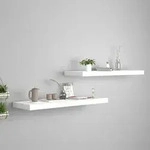 Schweberegale 2 Stk. Wei&szlig; 80x23,5x3,8 Cm Mdf Vidaxl
