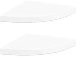 Eck-schweberegale 2 Stk. Wei&szlig; 35x35x3,8 Cm Mdf Vidaxl