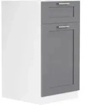 Colura K&uuml;chenunterschrank 40 Cm 1 T&uuml;r, 1 Schublade Anthrazit Grau, Wei&szlig;.