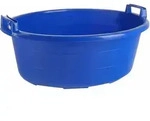 Wanne Oval 55 Cm/27 L Blau Hochstehende Griffe