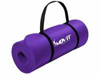 Movit® Yogamatte - 190x60 cm, 15 mm Dicke, Rutschfest, Faltbar,...