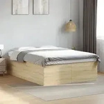 Bettgestell Sonoma-eiche 120x200 Cm Holzwerkstoff Vidaxl