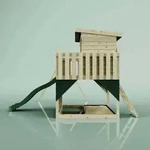 Spielturm Nils Aus Holz In Gr&uuml;ntrapezstange - Polarplay