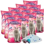 12 X 5 Liter Lyra Pet&reg; Lyra Power Silica Silikat Katzenstreu + 2 M&auml;use