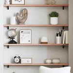 Wandregal Hellbraun 80x10x2 Cm Massivholz Eiche Behandelt Vidaxl