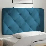 Kopfteil-kissen Blau 80 Cm Samt Vidaxl 273682