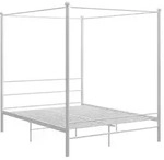 Himmelbett Wei&szlig; Metall 160x200 Cm Vidaxl