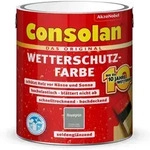 Consolan - Wetterschutzfarbe, Deckender Holzschutz F&uuml;r Au&szlig;en, Royalgr&uuml;n, 2,5l