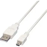 Usb-kabel Usb 2.0 Usb-a Stecker, Usb-mini-a Stecker 0.80 M Wei&szlig; Geschirmt 11.99.8708
