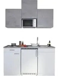 K&uuml;che Minik&uuml;che Singlek&uuml;che K&uuml;chenzeile Pantry Wei&szlig; Beton Luis 150 Cm Respekta