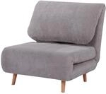 2-in-1 Schlafsofa Schlafsessel Verstellbar Klappmatratze G&auml;stebett Im Cord-optik,