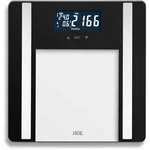 Badezimmerwaage Mit K&ouml;rperanalyse, Bis 180 Kg, 30 X 30 Cm, Schwarz / Ade