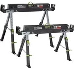 2x S&auml;gebock 2.0 Deluxe 9-fach H&ouml;henverstellbar Stahl Bis 1300 Kg Klappbock