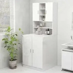 Waschmaschinenschrank Hochglanz-wei&szlig; 70,5x25,5x90 Cm Vidaxl
