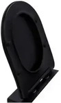 Sat Infinitio Abgerundeter Schwarzer Toilettensitz (satinfpbkm) - Swiss Aqua