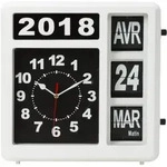 Wandklipp-uhr Mit Kalender - 31 X 31 Cm - Franz&ouml;sische Ausf&uuml;hrung