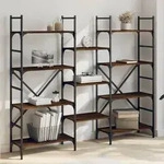 Vidaxl - B&uuml;cherregal Braun Eichen-optik 160x28,5x136,5 Cm Holzwerkstoff