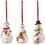 Set Mit 3 Weihnachtskugeln, Schneem&auml;nner, Nostalgische Ornamente Von Villeroy & Boch