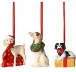 Set Mit 3 Weihnachtsornamenten, Nostalgische Hunde-ornamente, Villeroy & Boch