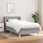Boxspringbett Mit Matratze Hellgrau 80x200 Cm Stoff Vidaxl